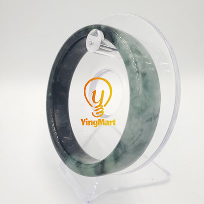 Yingmart 50 to 60 mm Natural Jadeite Jade Square Shape Bangle Bracelet, Real Gemstone, Vintage Jewelry, Gift for her, Accessories