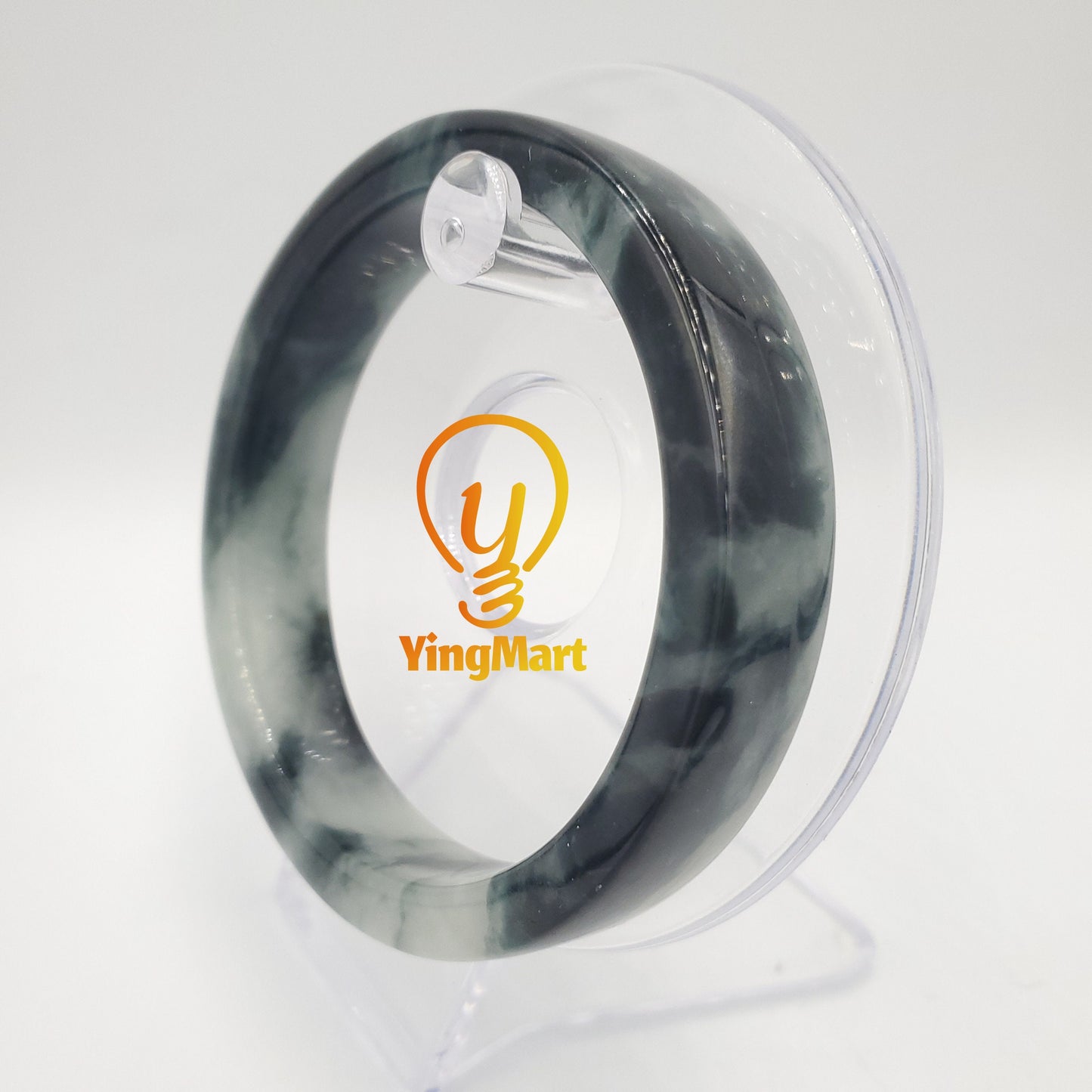 Yingmart 50 to 60 mm Natural Jadeite Jade Square Shape Bangle Bracelet, Real Gemstone, Vintage Jewelry, Gift for her, Accessories