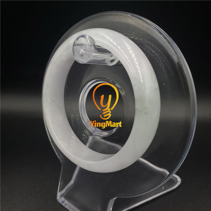 Yingmart 42-48mm Baby Size White Natural Jadeite Jade Bangle Bracelet, Real Gemstone Bracelet, Vintage Jewelry, Birthday Gift