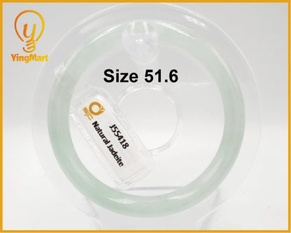 Yingmart 51mm SJC J55418 Certified Genuine Green Natural Jadeite Jade Bangle Bracelet, Real Gemstone, Jewelry,  Gift for her,Accessories