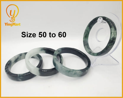 Yingmart 50 to 60 mm Natural Jadeite Jade Square Shape Bangle Bracelet, Real Gemstone, Vintage Jewelry, Gift for her, Accessories