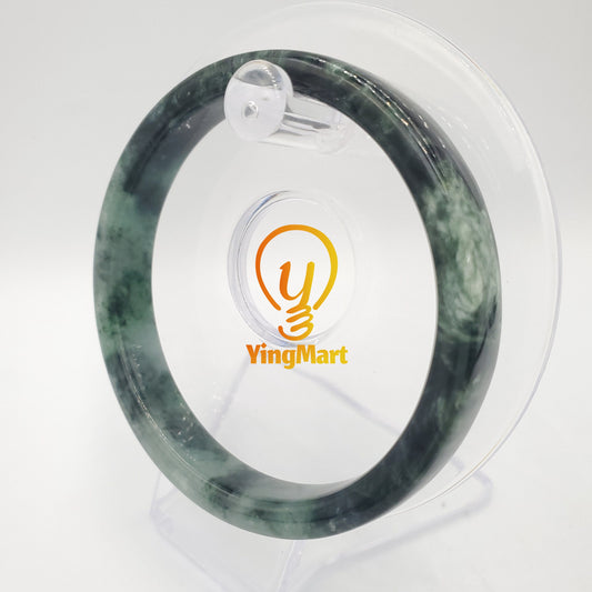 Yingmart 50 to 60 mm Natural Jadeite Jade Square Shape Bangle Bracelet, Real Gemstone, Vintage Jewelry, Gift for her, Accessories