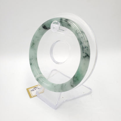 Yingmart 58mm Natural Green Jadeite Jade Bangle Bracelet, Real Gemstone, Vintage Jewelry, Gift for her, Accessories