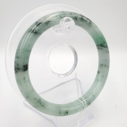 Yingmart 58mm Natural Green Jadeite Jade Bangle Bracelet, Real Gemstone, Vintage Jewelry, Gift for her, Accessories