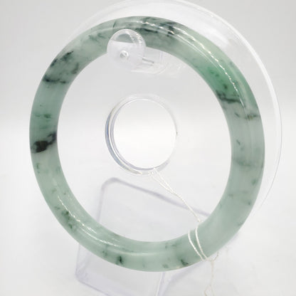 Yingmart 58mm Natural Green Jadeite Jade Bangle Bracelet, Real Gemstone, Vintage Jewelry, Gift for her, Accessories