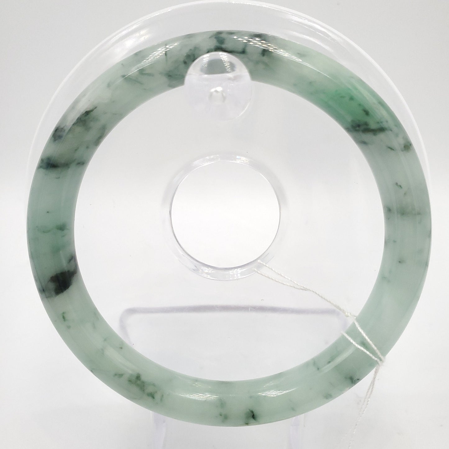 Yingmart 58mm Natural Green Jadeite Jade Bangle Bracelet, Real Gemstone, Vintage Jewelry, Gift for her, Accessories