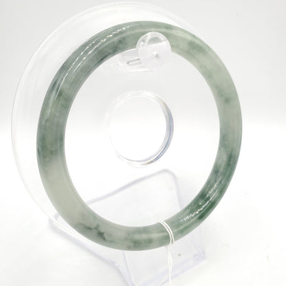 Yingmart 58mm Natural Green Jadeite Jade Round Shape Bangle Bracelet, Real Gemstone, Vintage Jewelry, Gift for her, Accessories