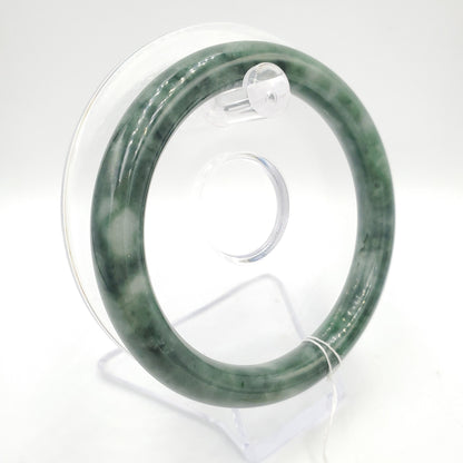 Yingmart 60mm Natural Green Jadeite Jade Bangle Bracelet, Real Gemstone, Vintage Jewelry, Gift for her, Accessories