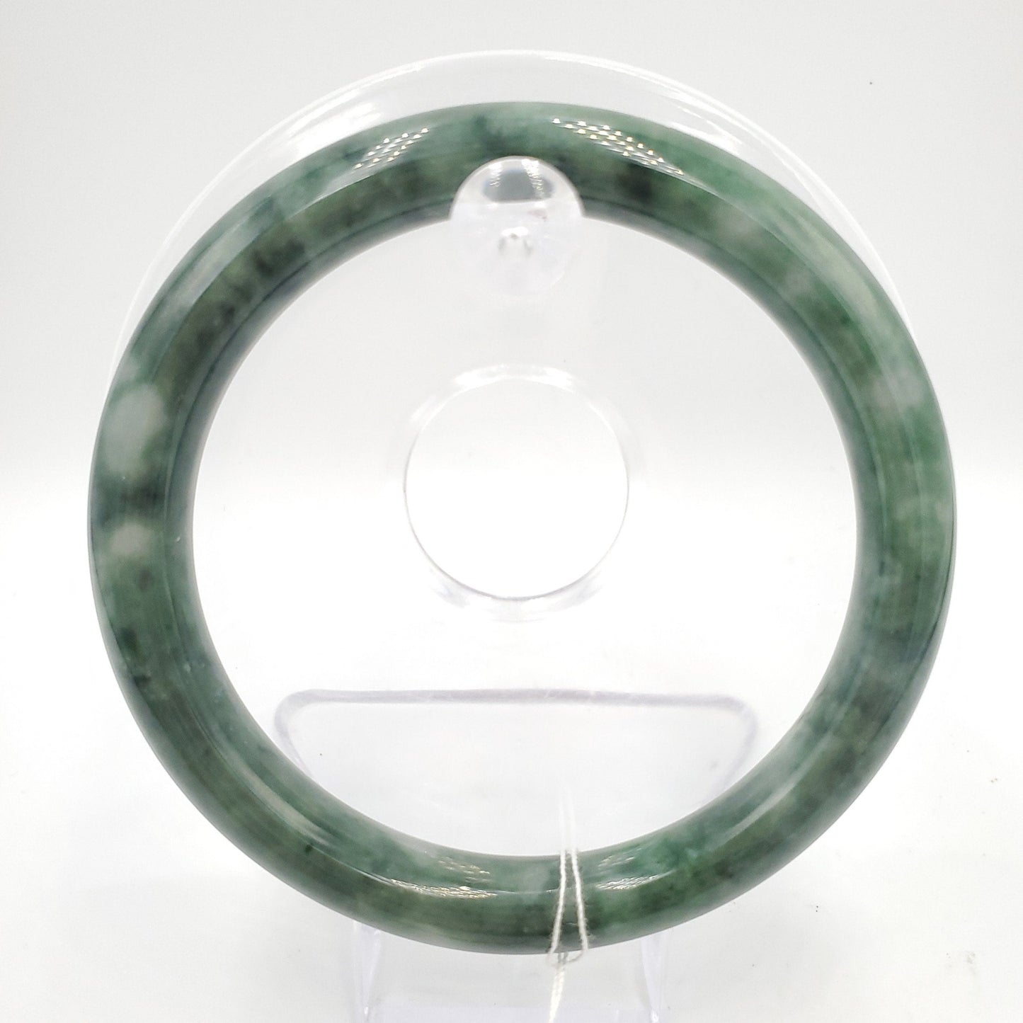 Yingmart 60mm Natural Green Jadeite Jade Bangle Bracelet, Real Gemstone, Vintage Jewelry, Gift for her, Accessories