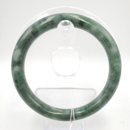 Yingmart 60mm Natural Green Jadeite Jade Bangle Bracelet, Real Gemstone, Vintage Jewelry, Gift for her, Accessories