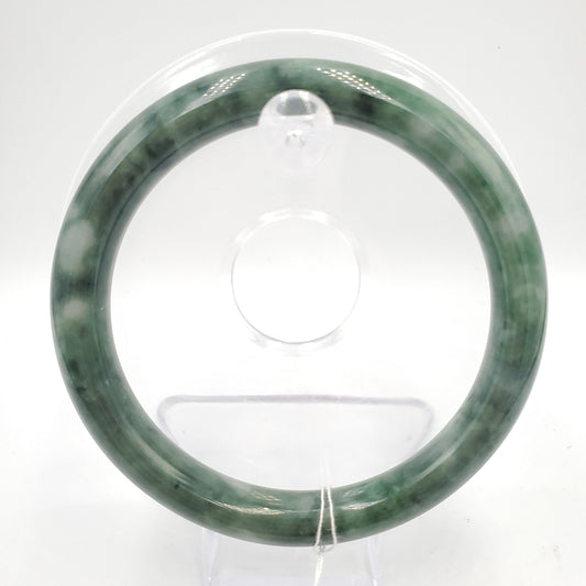 Yingmart 60mm Natural Green Jadeite Jade Bangle Bracelet, Real Gemstone, Vintage Jewelry, Gift for her, Accessories
