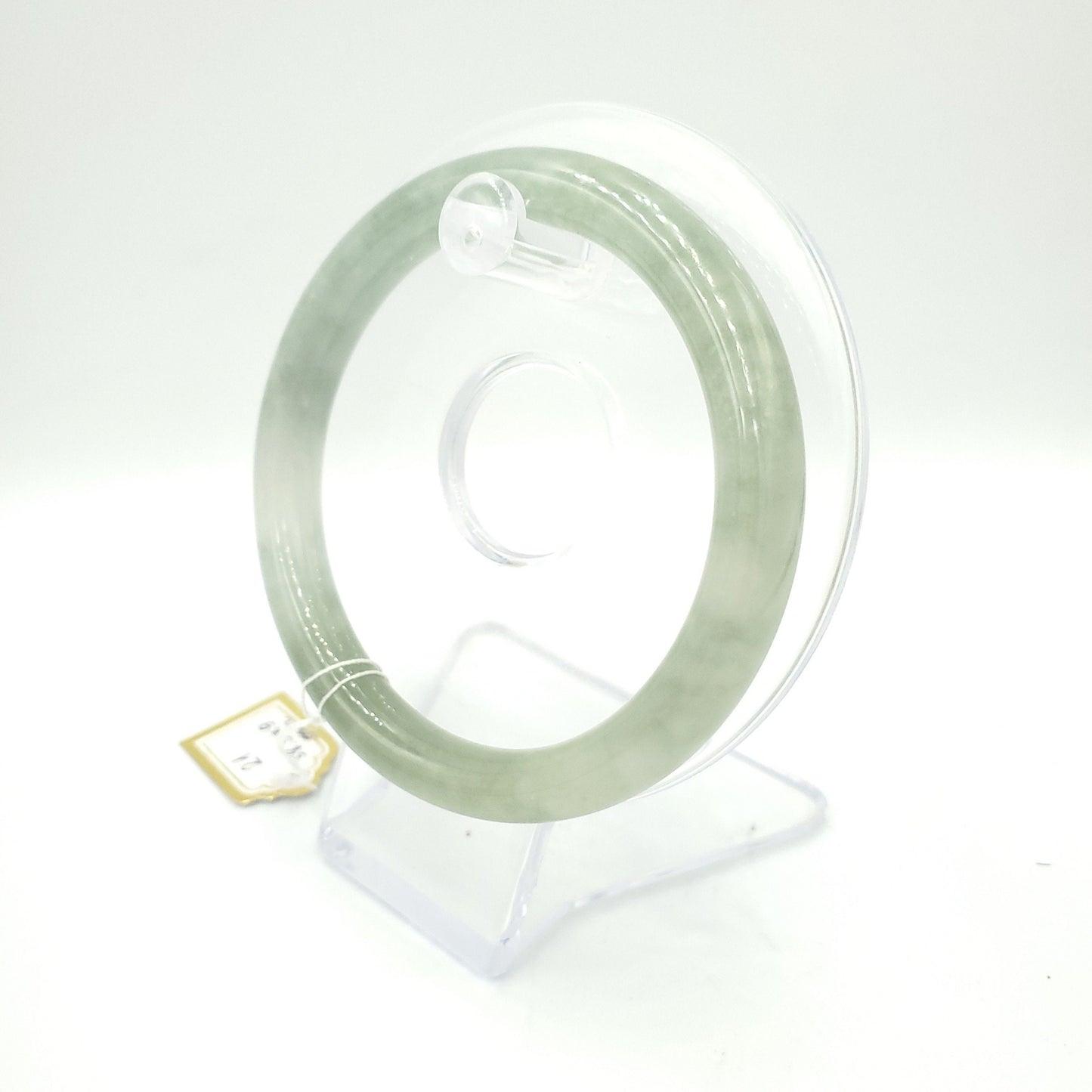 Yingmart 58mm Natural Green Jadeite Jade Bangle Bracelet, Real Gemstone, Vintage Jewelry, Gift for her, Accessories