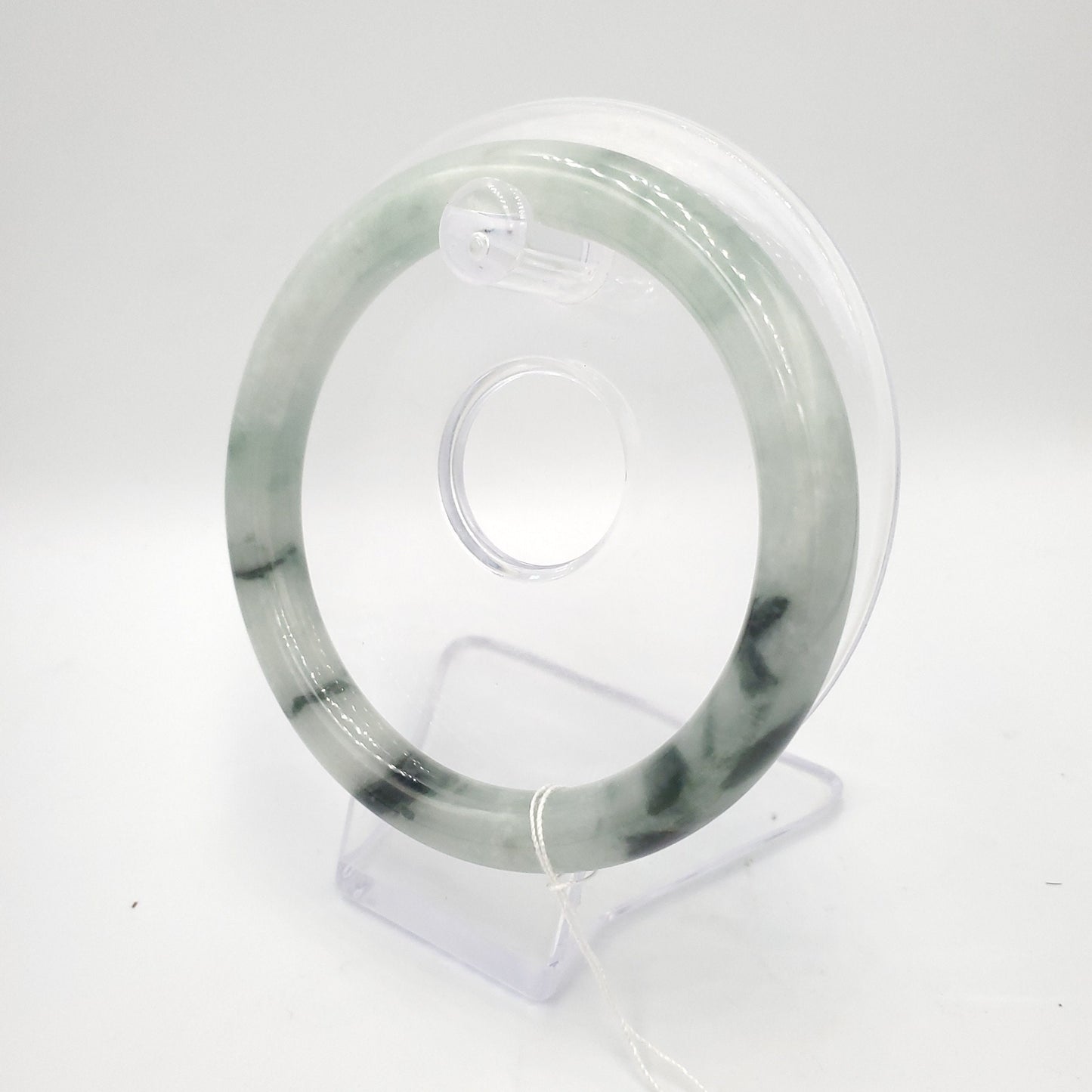 Yingmart 60mm Natural Green Jadeite Jade Bangle Bracelet, Real Gemstone, Vintage Jewelry, Gift for her, Accessories