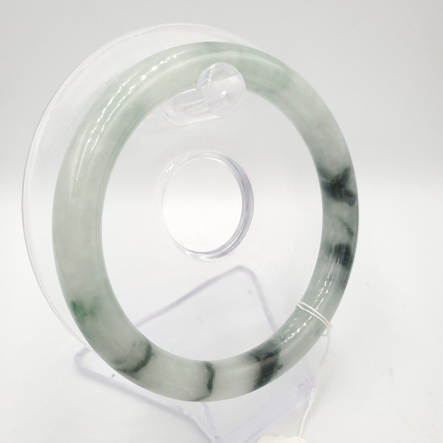 Yingmart 60mm Natural Green Jadeite Jade Bangle Bracelet, Real Gemstone, Vintage Jewelry, Gift for her, Accessories