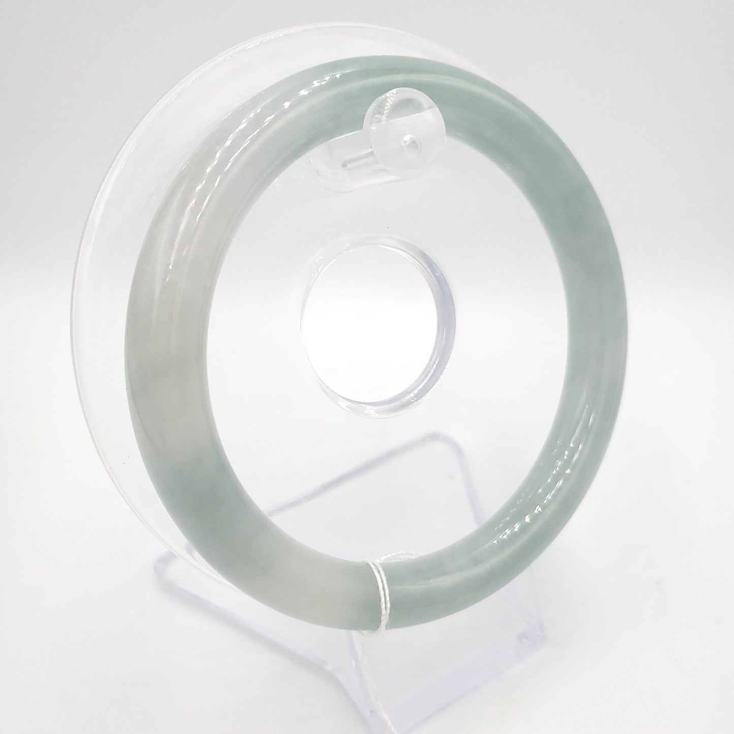 Yingmart 58mm Natural Green Jadeite Jade Bangle Bracelet, Real Gemstone, Vintage Jewelry, Gift for her, Accessories