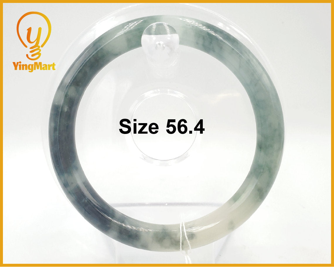 Yingmart 56mm Natural Green Jadeite Jade Bangle Bracelet, Real Gemstone, Vintage Jewelry, Gift for her, Accessories