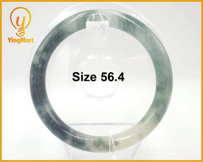Yingmart 56mm Natural Green Jadeite Jade Bangle Bracelet, Real Gemstone, Vintage Jewelry, Gift for her, Accessories