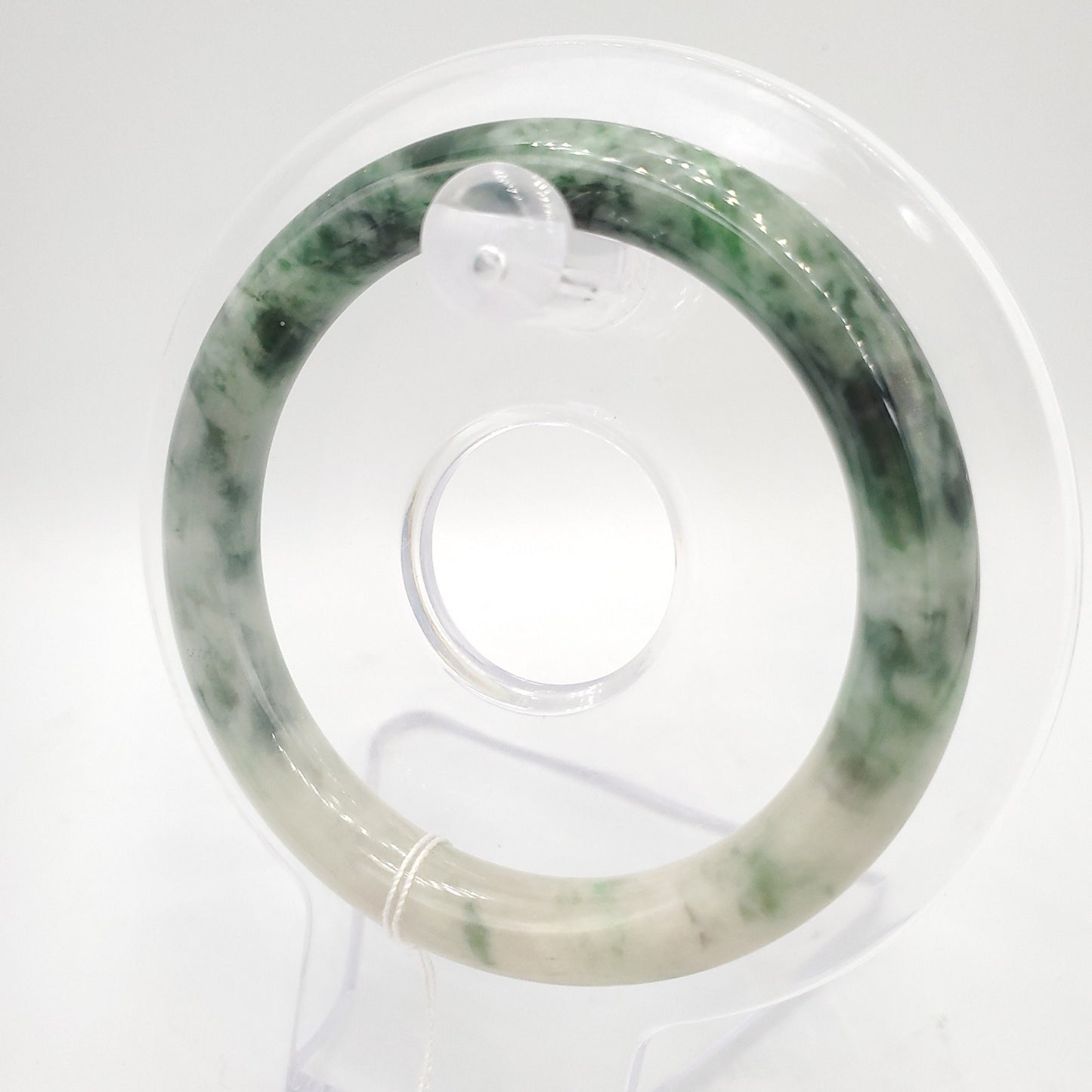 Yingmart 50mm Natural Green Jadeite Jade Bangle Bracelet, Real Gemstone, Vintage Jewelry, Gift for her, Accessories