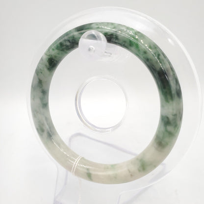 Yingmart 50mm Natural Green Jadeite Jade Bangle Bracelet, Real Gemstone, Vintage Jewelry, Gift for her, Accessories