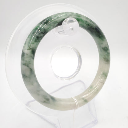 Yingmart 50mm Natural Green Jadeite Jade Bangle Bracelet, Real Gemstone, Vintage Jewelry, Gift for her, Accessories