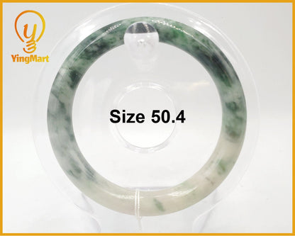 Yingmart 50mm Natural Green Jadeite Jade Bangle Bracelet, Real Gemstone, Vintage Jewelry, Gift for her, Accessories