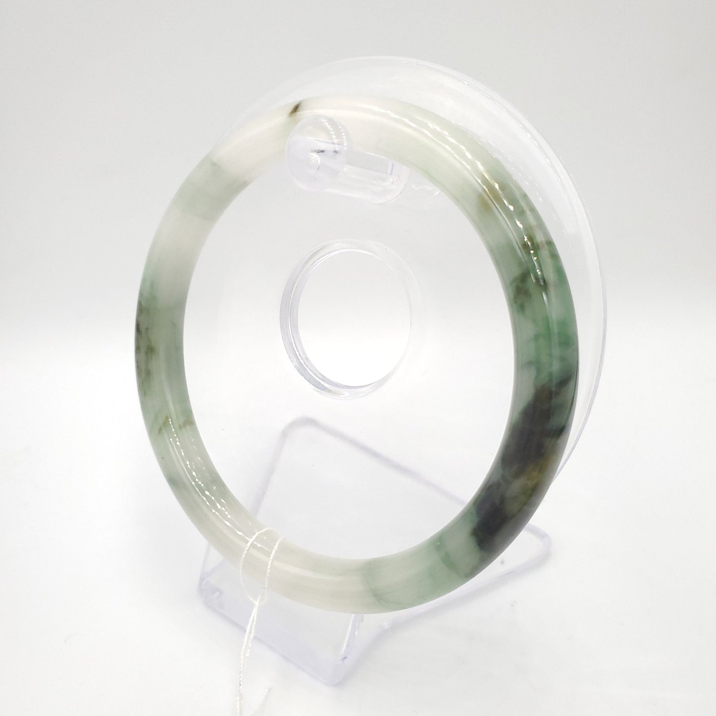 Yingmart 63mm Natural Green Jadeite Jade Bangle Bracelet, Real Gemstone, Vintage Jewelry, Gift for her, Accessories