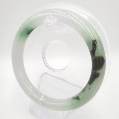 Yingmart 58mm Natural Green Jadeite Jade Bangle Bracelet, Real Gemstone, Vintage Jewelry, Gift for her, Accessories