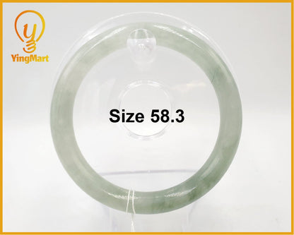 Yingmart 58mm Natural Green Jadeite Jade Bangle Bracelet, Real Gemstone, Vintage Jewelry, Gift for her, Accessories