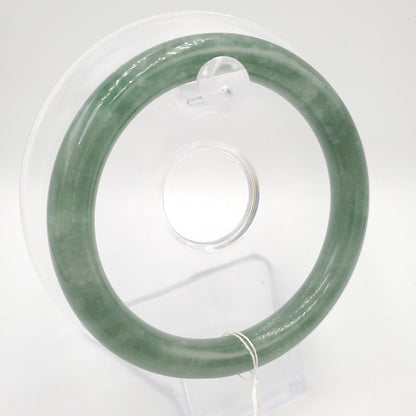 Yingmart 57mm Natural Green Jadeite Jade Bangle Bracelet, Real Gemstone, Vintage Jewelry, Gift for her, Accessories