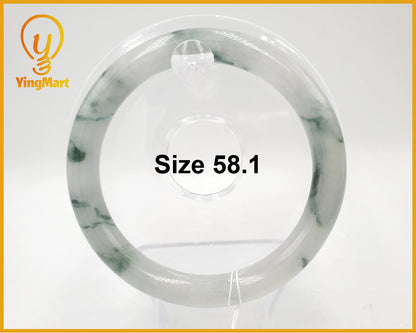 Yingmart 58mm Natural Green Jadeite Jade Bangle Bracelet, Real Gemstone, Vintage Jewelry, Gift for her, Accessories