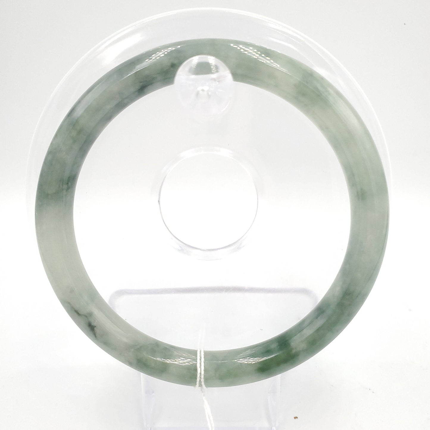 Yingmart 58mm Natural Green Jadeite Jade Round Shape Bangle Bracelet, Real Gemstone, Vintage Jewelry, Gift for her, Accessories