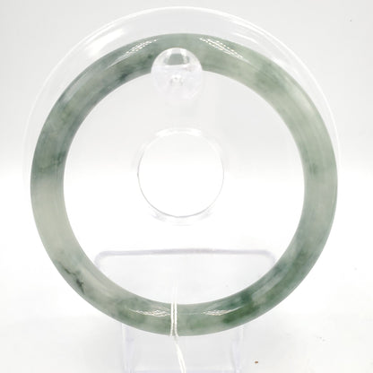 Yingmart 58mm Natural Green Jadeite Jade Round Shape Bangle Bracelet, Real Gemstone, Vintage Jewelry, Gift for her, Accessories