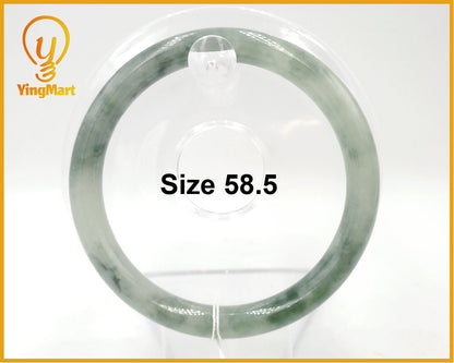 Yingmart 58mm Natural Green Jadeite Jade Round Shape Bangle Bracelet, Real Gemstone, Vintage Jewelry, Gift for her, Accessories