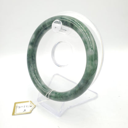 Yingmart 60mm Natural Green Jadeite Jade Bangle Bracelet, Real Gemstone, Vintage Jewelry, Gift for her, Accessories