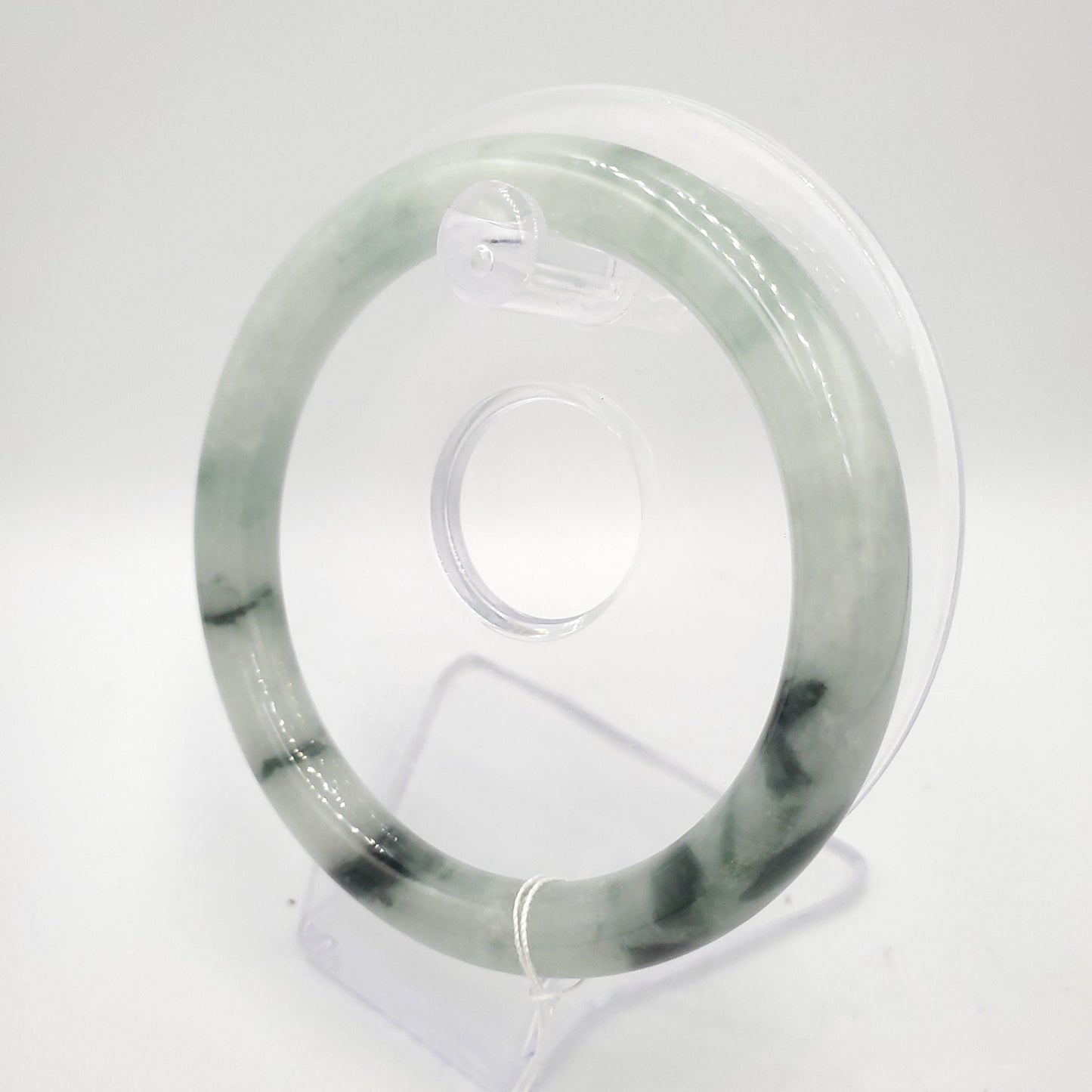 Yingmart 60mm Natural Green Jadeite Jade Bangle Bracelet, Real Gemstone, Vintage Jewelry, Gift for her, Accessories