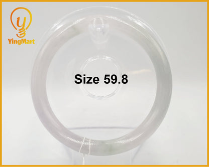Yingmart 59mm Natural Jadeite Jade Bangle Bracelet, Real Gemstone, Vintage Jewelry, Gift for her, Accessories