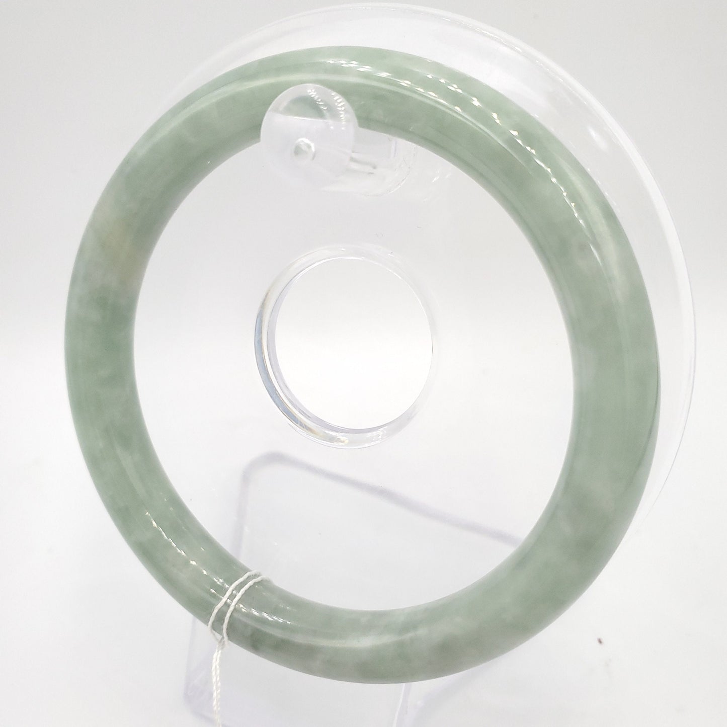 Yingmart 57mm Natural Green Jadeite Jade Bangle Bracelet, Real Gemstone, Vintage Jewelry, Gift for her, Accessories