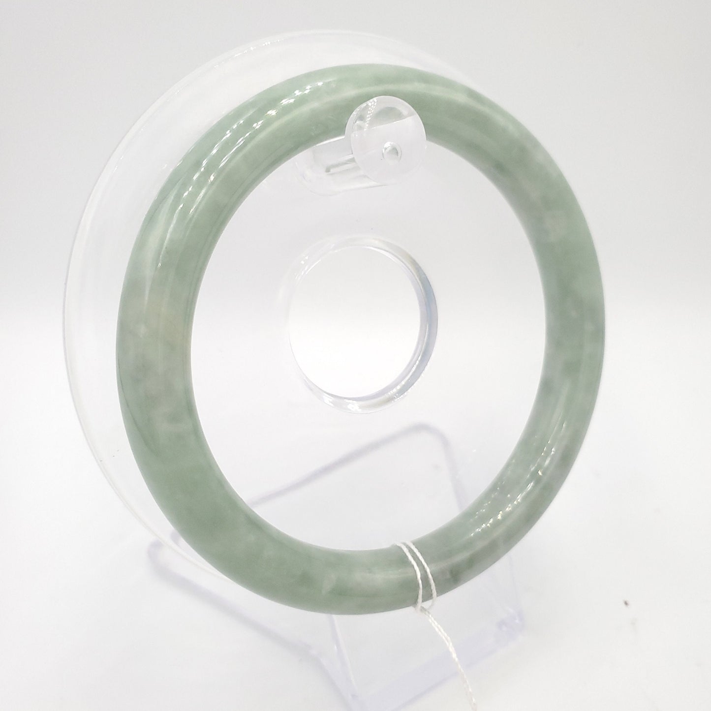 Yingmart 57mm Natural Green Jadeite Jade Bangle Bracelet, Real Gemstone, Vintage Jewelry, Gift for her, Accessories