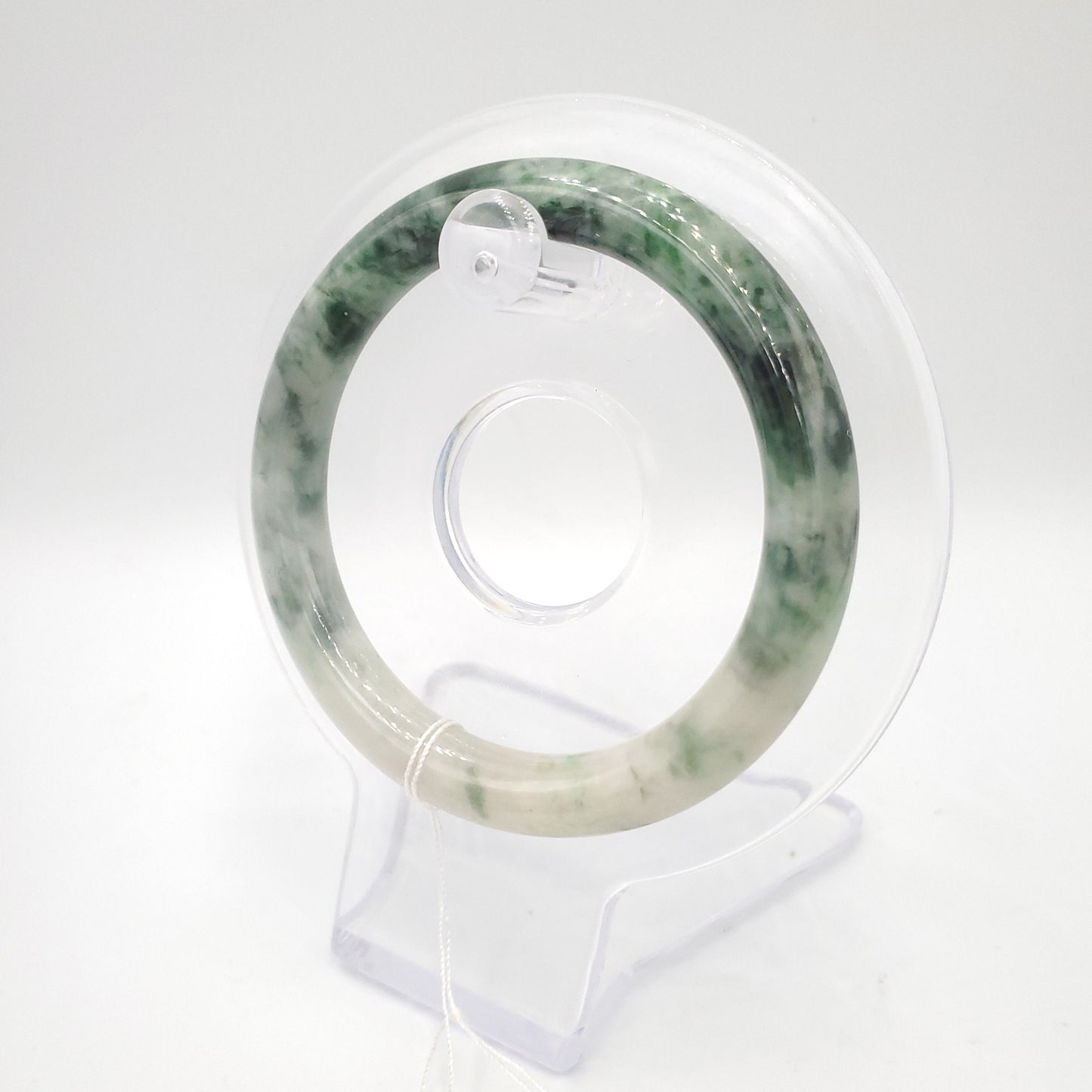 Yingmart 50mm Natural Green Jadeite Jade Bangle Bracelet, Real Gemstone, Vintage Jewelry, Gift for her, Accessories