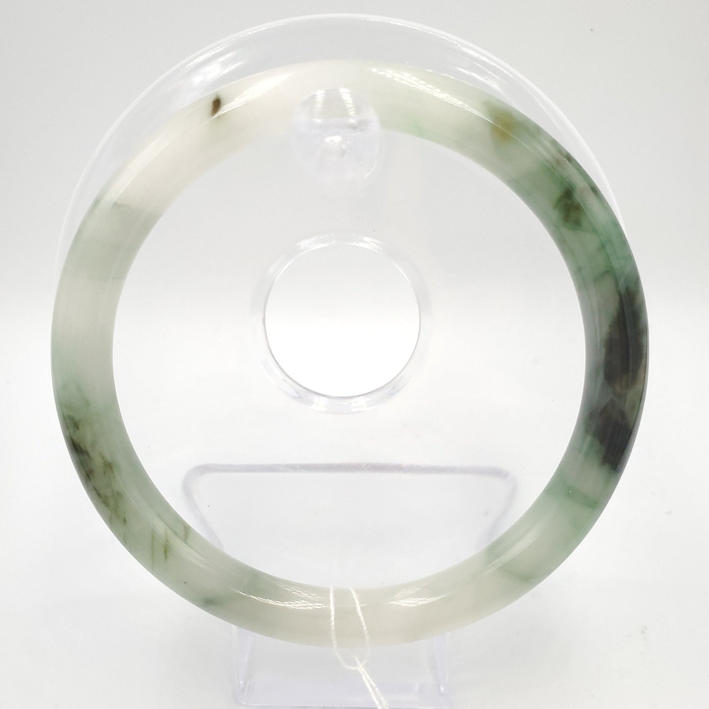 Yingmart 63mm Natural Green Jadeite Jade Bangle Bracelet, Real Gemstone, Vintage Jewelry, Gift for her, Accessories