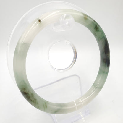 Yingmart 63mm Natural Green Jadeite Jade Bangle Bracelet, Real Gemstone, Vintage Jewelry, Gift for her, Accessories