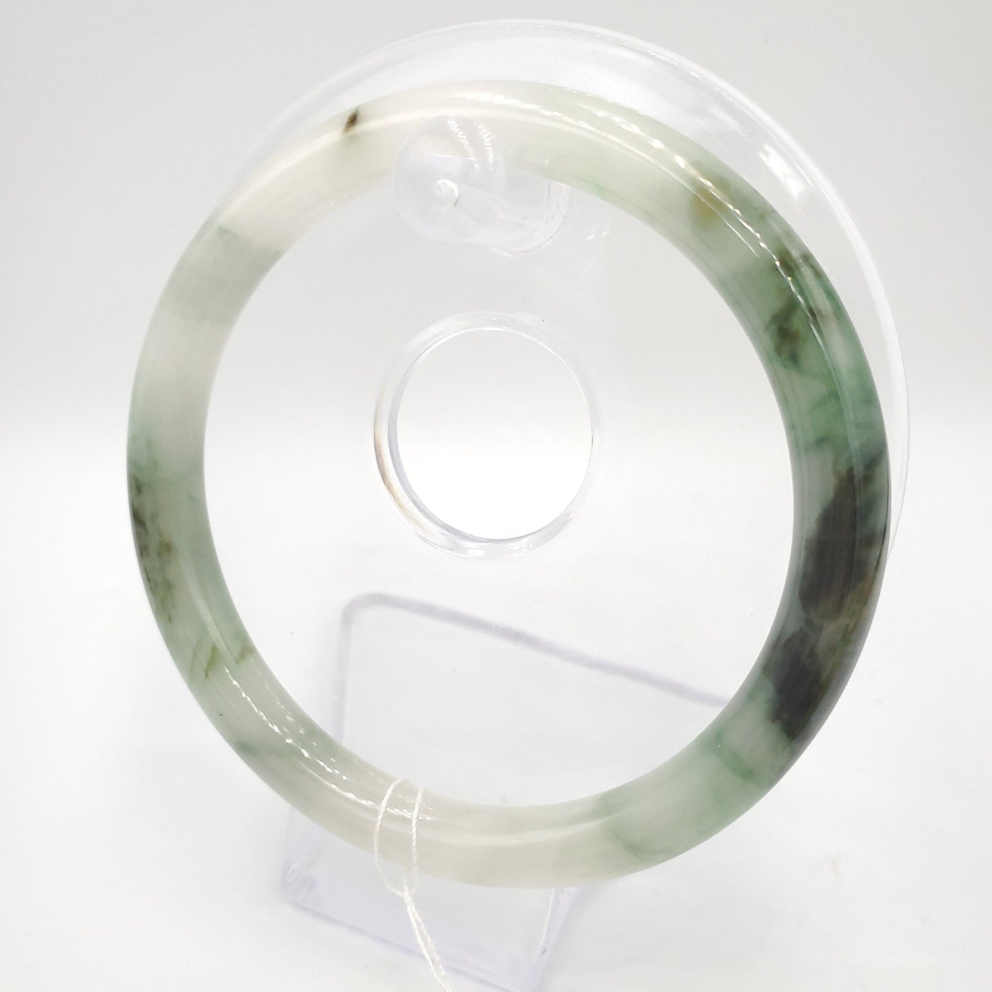 Yingmart 63mm Natural Green Jadeite Jade Bangle Bracelet, Real Gemstone, Vintage Jewelry, Gift for her, Accessories