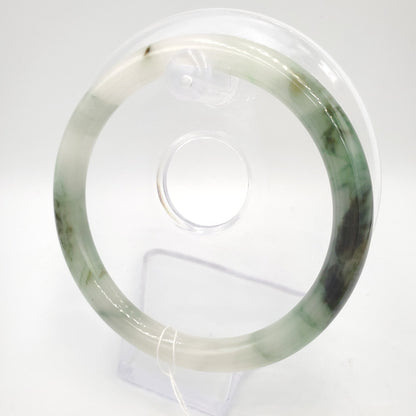 Yingmart 63mm Natural Green Jadeite Jade Bangle Bracelet, Real Gemstone, Vintage Jewelry, Gift for her, Accessories