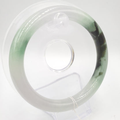 Yingmart 58mm Natural Green Jadeite Jade Bangle Bracelet, Real Gemstone, Vintage Jewelry, Gift for her, Accessories