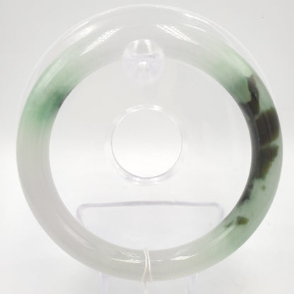 Yingmart 58mm Natural Green Jadeite Jade Bangle Bracelet, Real Gemstone, Vintage Jewelry, Gift for her, Accessories