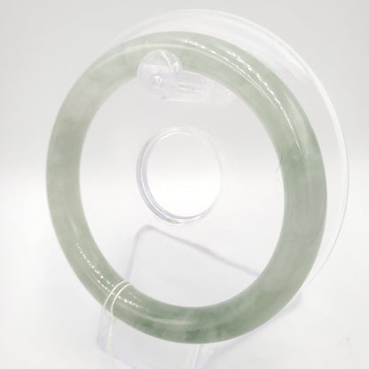 Yingmart 58mm Natural Green Jadeite Jade Bangle Bracelet, Real Gemstone, Vintage Jewelry, Gift for her, Accessories