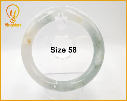 Yingmart 58mm Natural Green Jadeite Jade Bangle Bracelet, Real Gemstone, Vintage Jewelry, Gift for her, Accessories