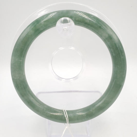 Yingmart 57mm Natural Green Jadeite Jade Bangle Bracelet, Real Gemstone, Vintage Jewelry, Gift for her, Accessories