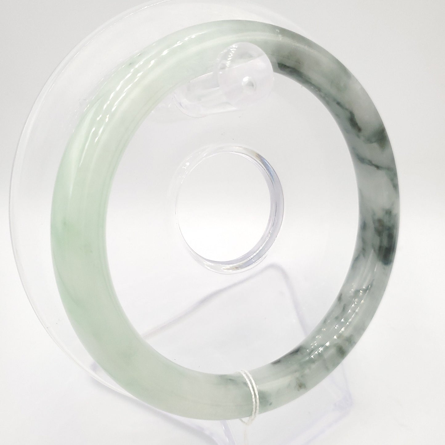 Yingmart 58mm Natural Jadeite Jade Bangle Bracelet, Real Gemstone, Vintage Jewelry, Gift for her, Accessories