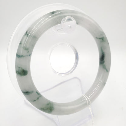 Yingmart 58mm Natural Green Jadeite Jade Bangle Bracelet, Real Gemstone, Vintage Jewelry, Gift for her, Accessories